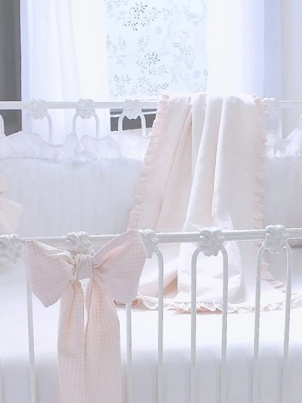 Powder Pink Crib Bows