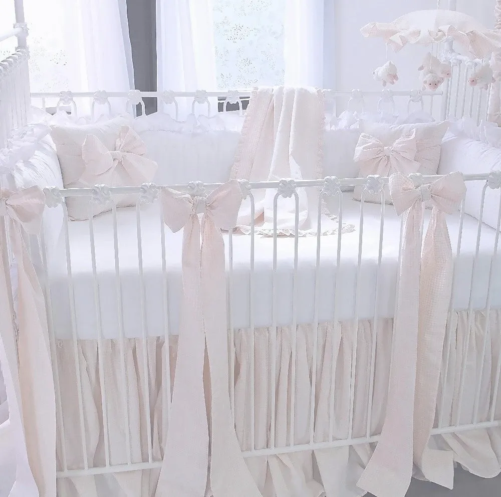 Powder Pink Crib Bows