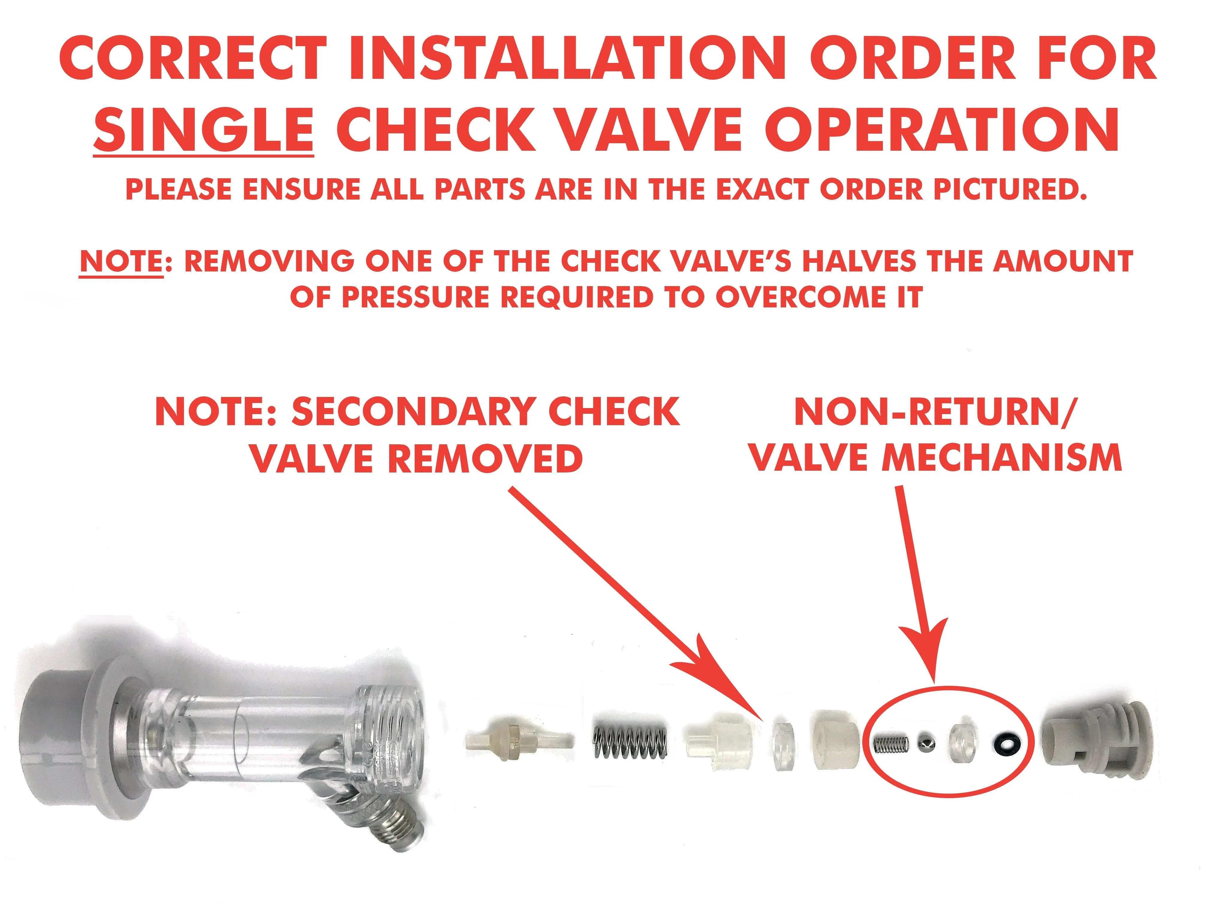 Premium Ball Lock Disconnect MFL (Clear/Grey/Gas) - With Integrated Check Valve