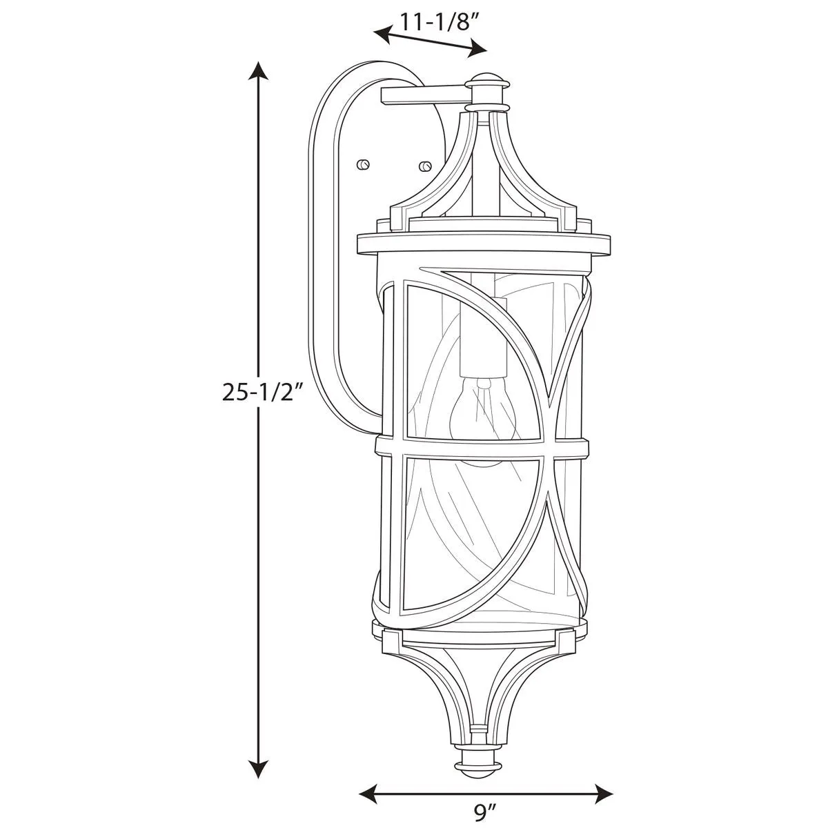 Progress P560118 Morrison 9" Wide Outdoor Wall Lantern