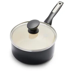 Rio Ceramic Nonstick 2-Quart Saucepan with Lid | Black