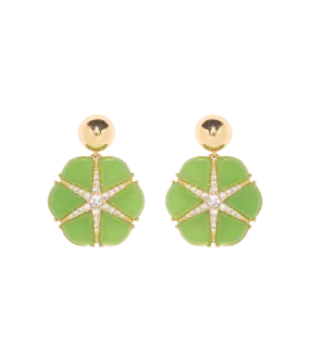 Rosemary Statement Earring in Green