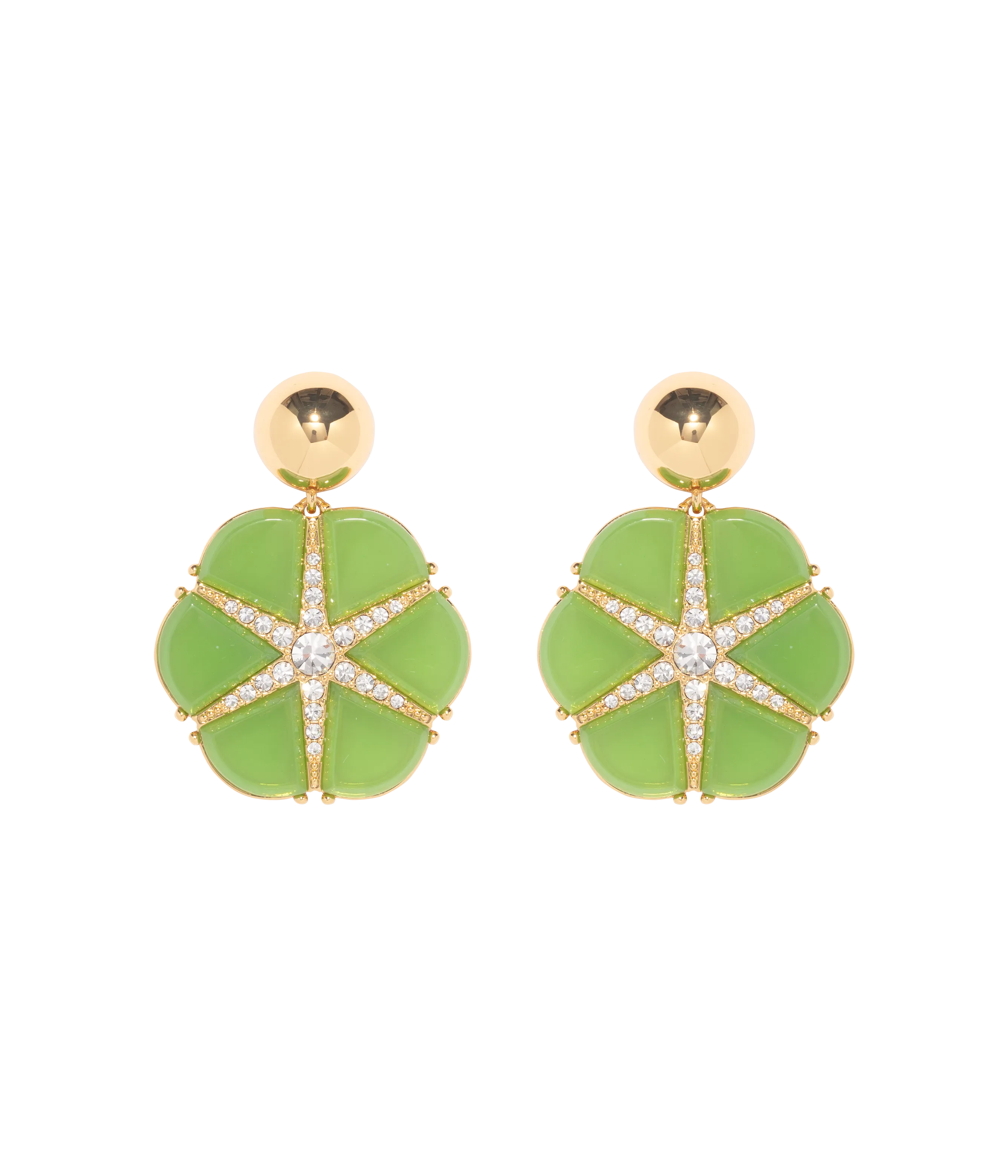 Rosemary Statement Earring in Green