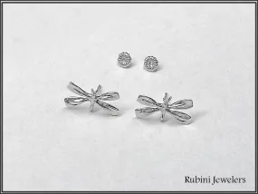 Rowing Blades Butterfly Post Earrings