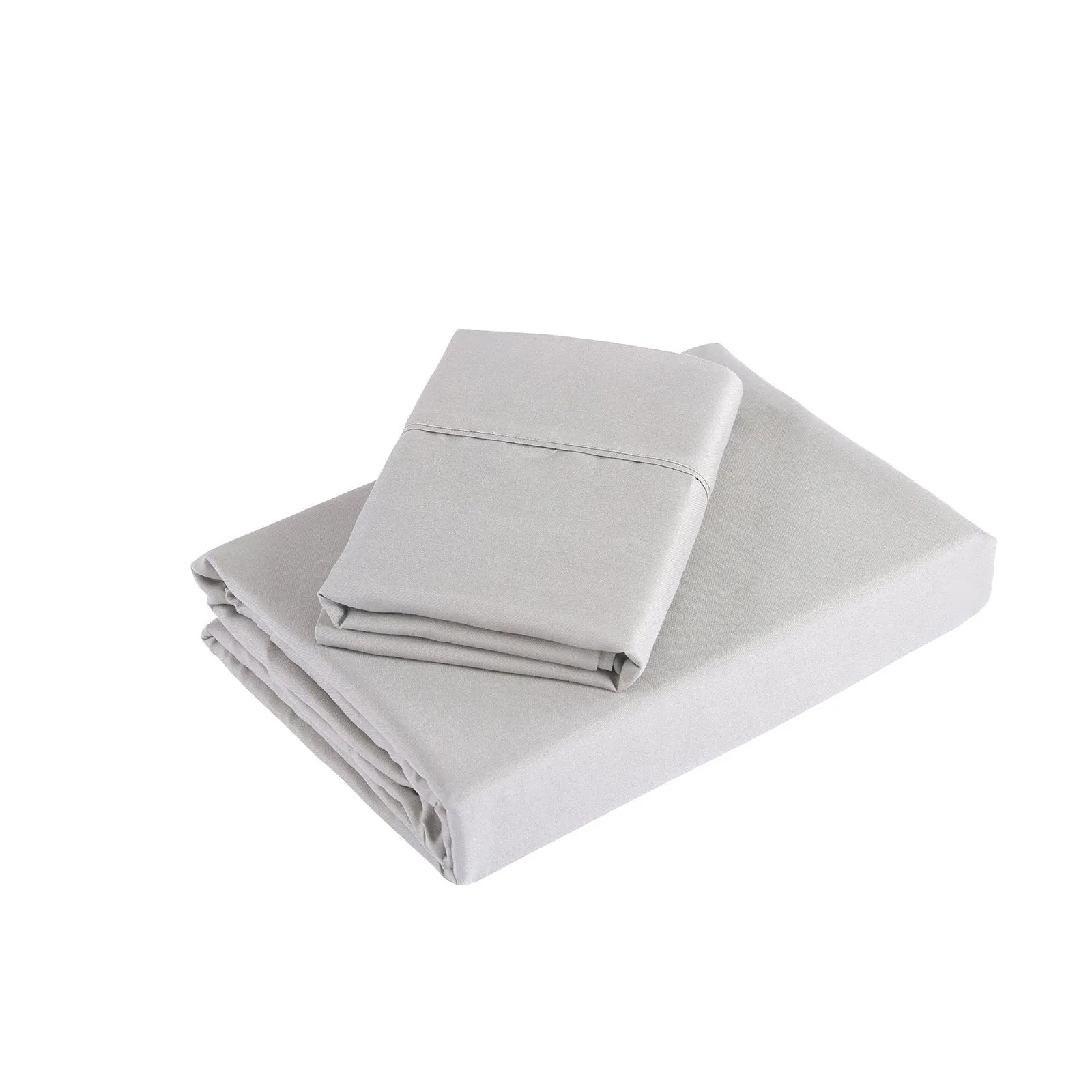 Royal Comfort 1200 Thread Count Sheet Set 4 Piece Ultra Soft Satin Weave Finish King Silver