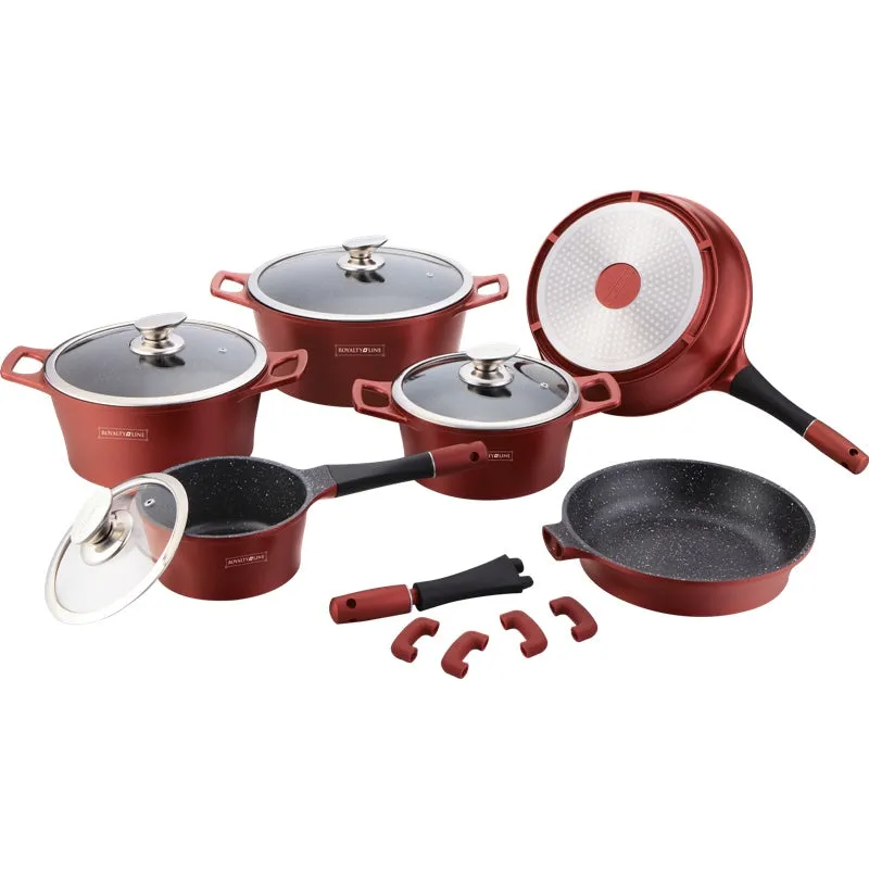 Royalty Line RL-ES1014M; Cookware set with marble coating 14 pcs