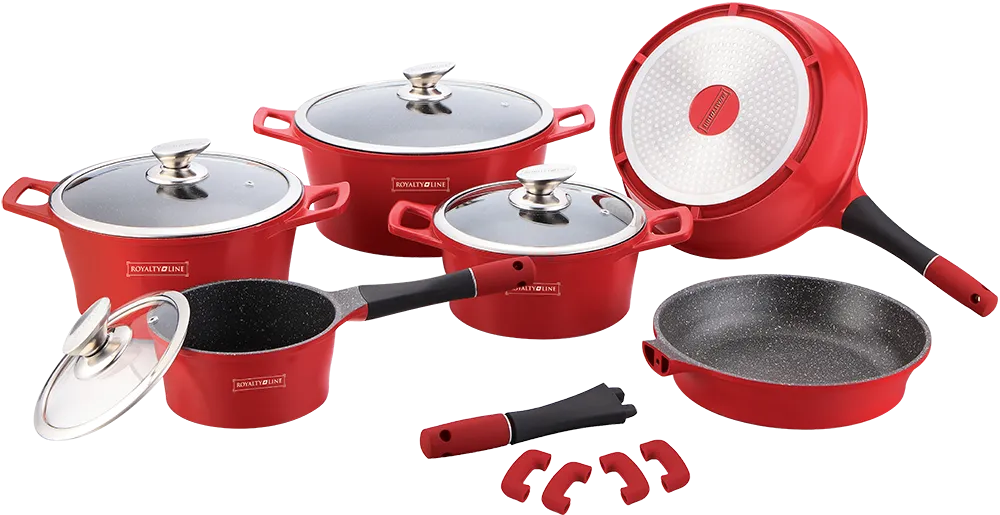 Royalty Line RL-ES1014M; Cookware set with marble coating 14 pcs