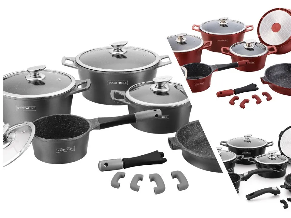 Royalty Line RL-ES1014M; Cookware set with marble coating 14 pcs