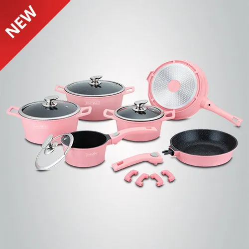 Royalty Line RL-ES1014M; Cookware set with marble coating 14 pcs