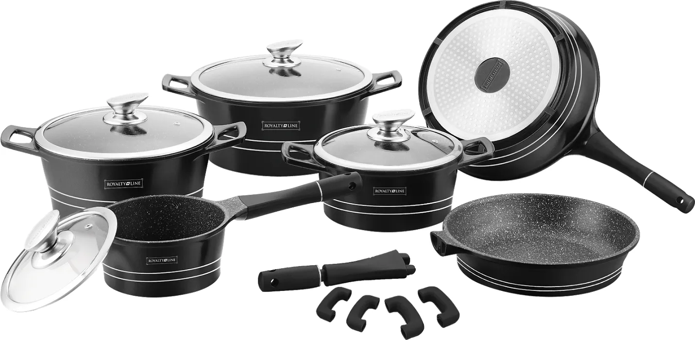 Royalty Line RL-ES1014M; Cookware set with marble coating 14 pcs