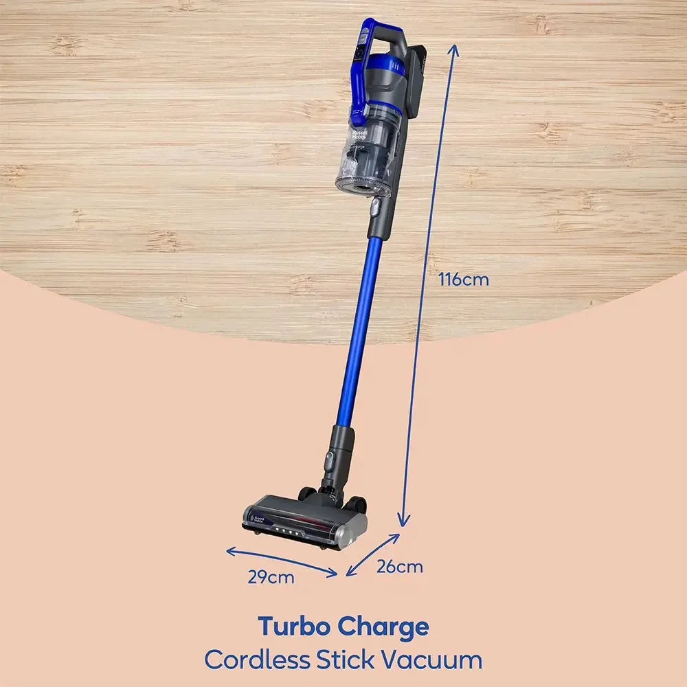 Russell Hobbs RHHS5101 Turbo Charge Cordless Stick Vacuum - Grey & Blue