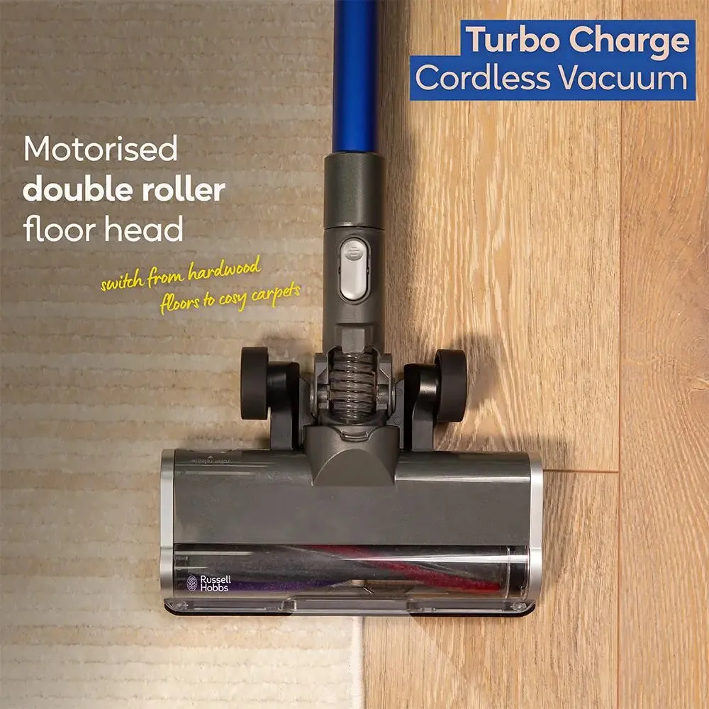 Russell Hobbs RHHS5101 Turbo Charge Cordless Stick Vacuum - Grey & Blue