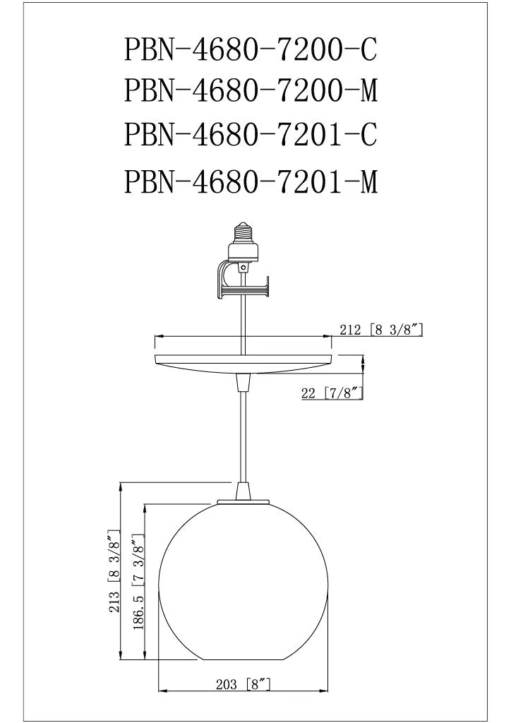 Satin Brass Clear Glass Globe Instant Pendant Recessed Can Conversion Kit