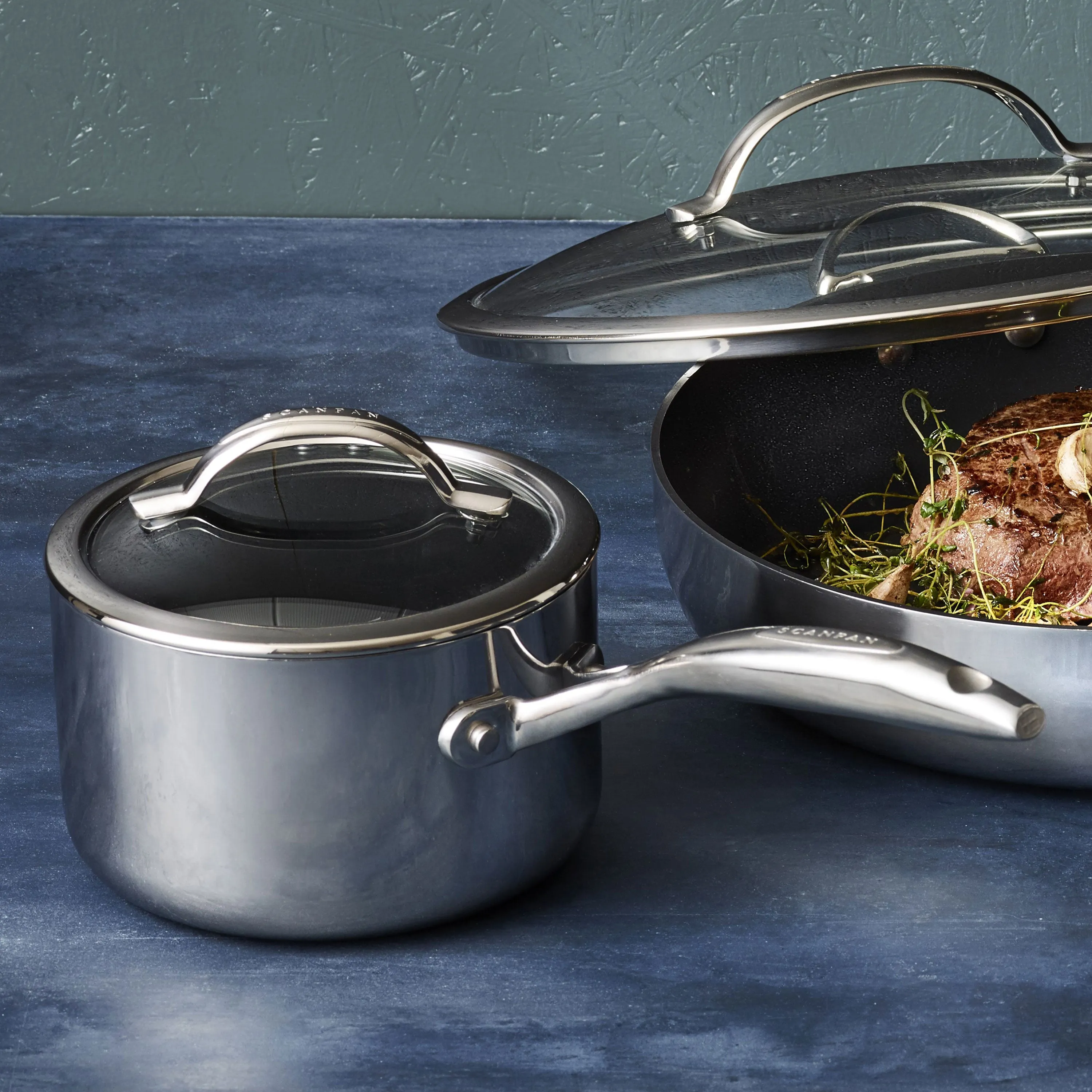 Scanpan HaptIQ 2.75-quart Stainless Steel Nonstick Saucepan