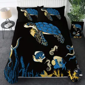 Sea Turtle Blues Bedding Set