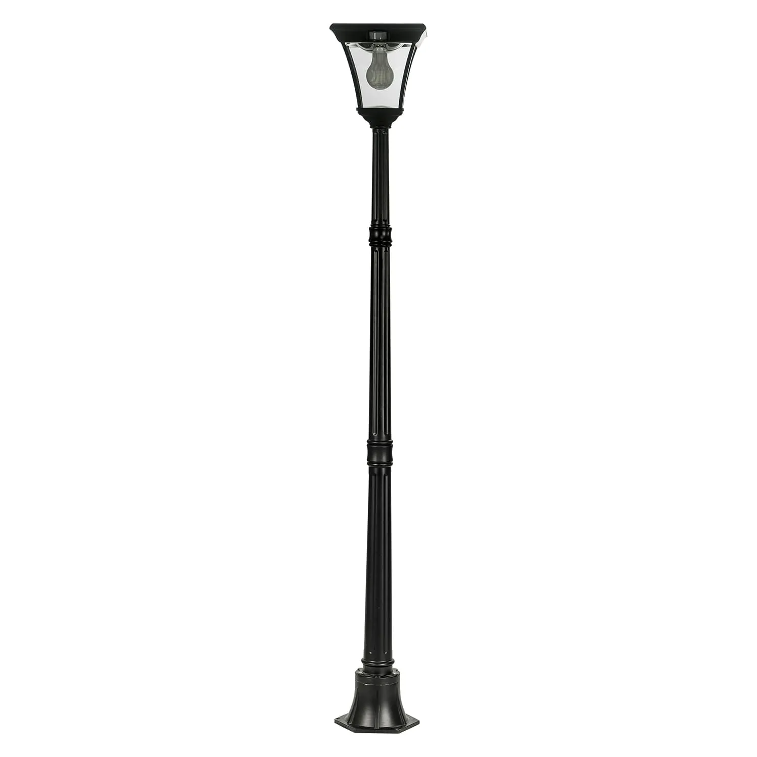 Single Head LED Post Light w/ Motion Sensor 6w in Black (Curved/Straight) Solar Lighting Direct