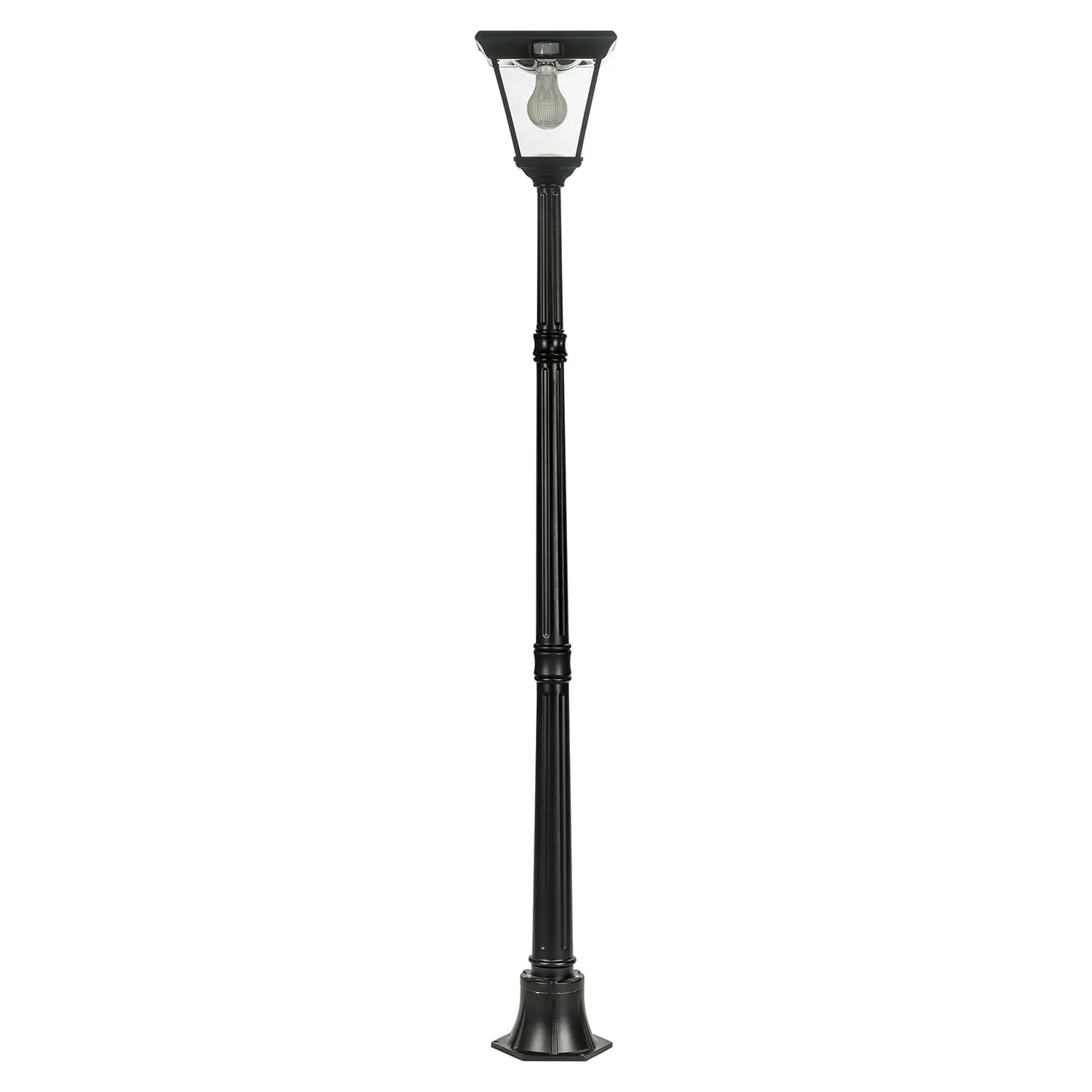 Single Head LED Post Light w/ Motion Sensor 6w in Black (Curved/Straight) Solar Lighting Direct