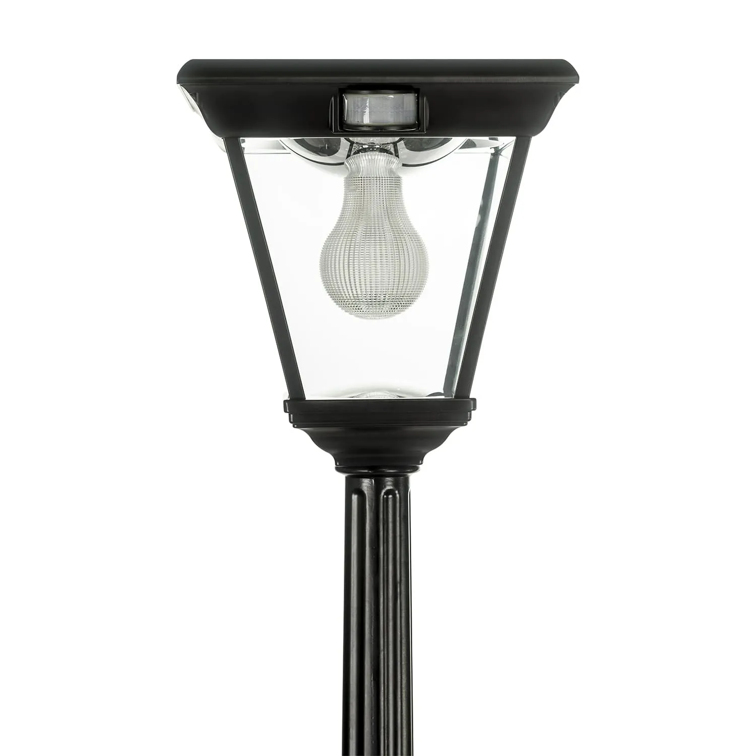 Single Head LED Post Light w/ Motion Sensor 6w in Black (Curved/Straight) Solar Lighting Direct