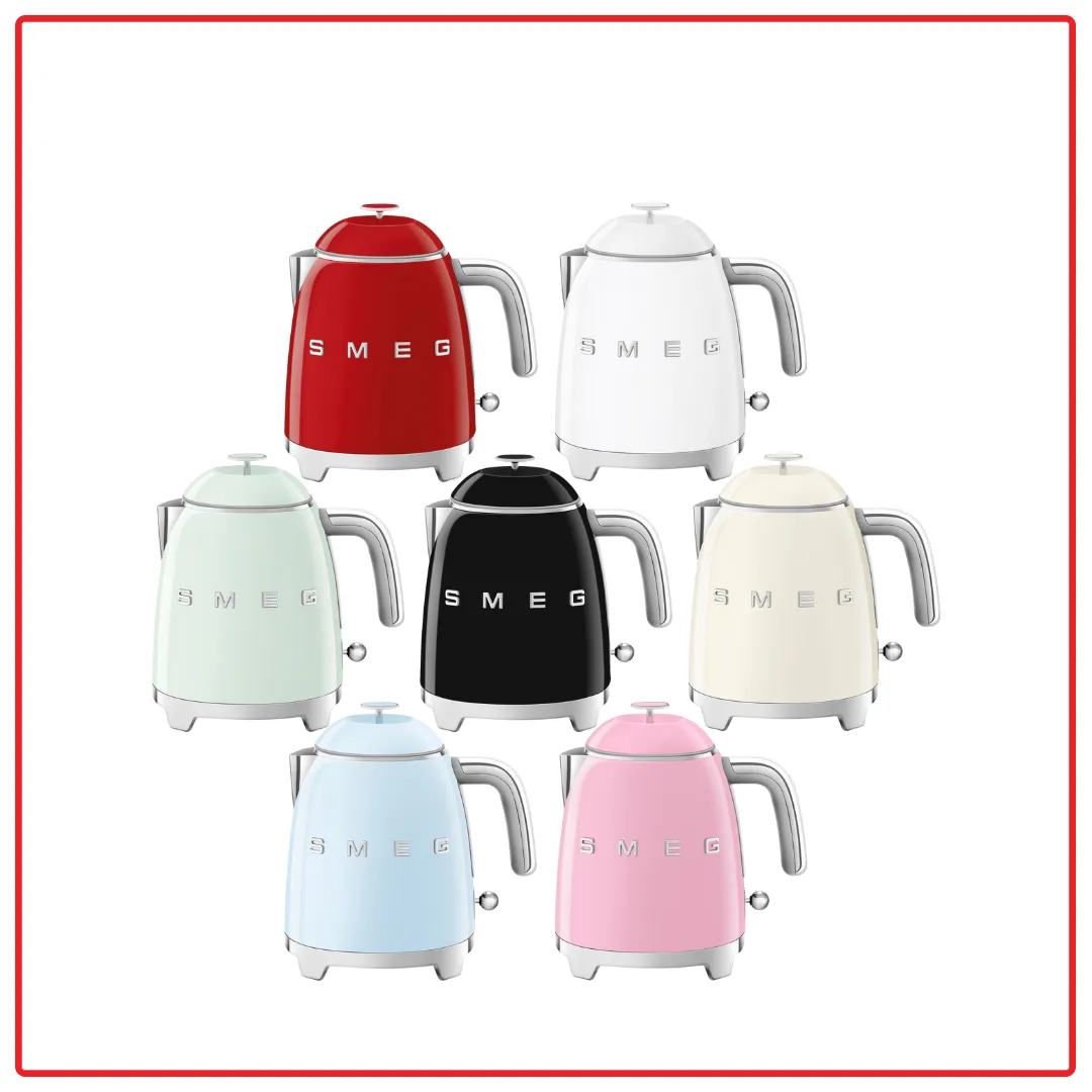 SMEG KLF05 (Variety of Colours) 0.8L 50’s Retro Style Mini Electric Kettle