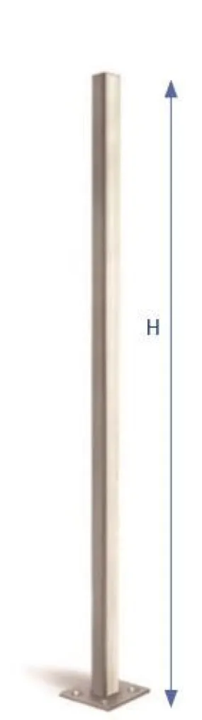 Stainless Steel 1-9/16" Square Newel Post - 39"H, 47"H (E0032, E0030)