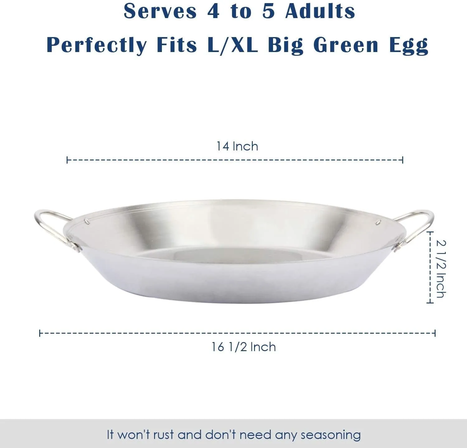 Stainless Steel Stir-Fry Paella Pan