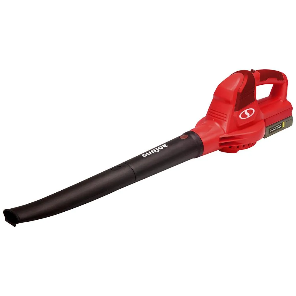 Sun Joe 20ViONLT-BLW-RED 20-Volt iON Cordless Blower/Sweeper Kit | W/ 2.5-Ah Battery and Charger (Red)