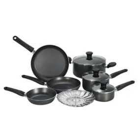 T-Fal® A821SA94 Initiatives Non-Stick Cookware Set, Charcoal, 10-Piece