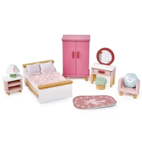 Tender Leaf Toys - Dolls house bedroom furniture set