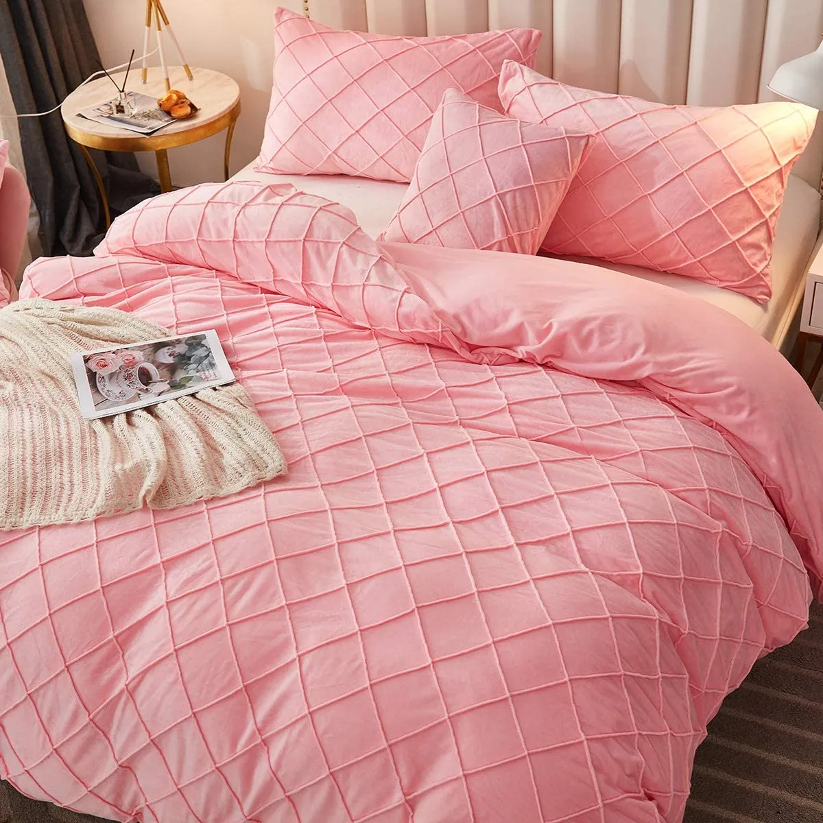 The Softy Diamond Pink Bed Set