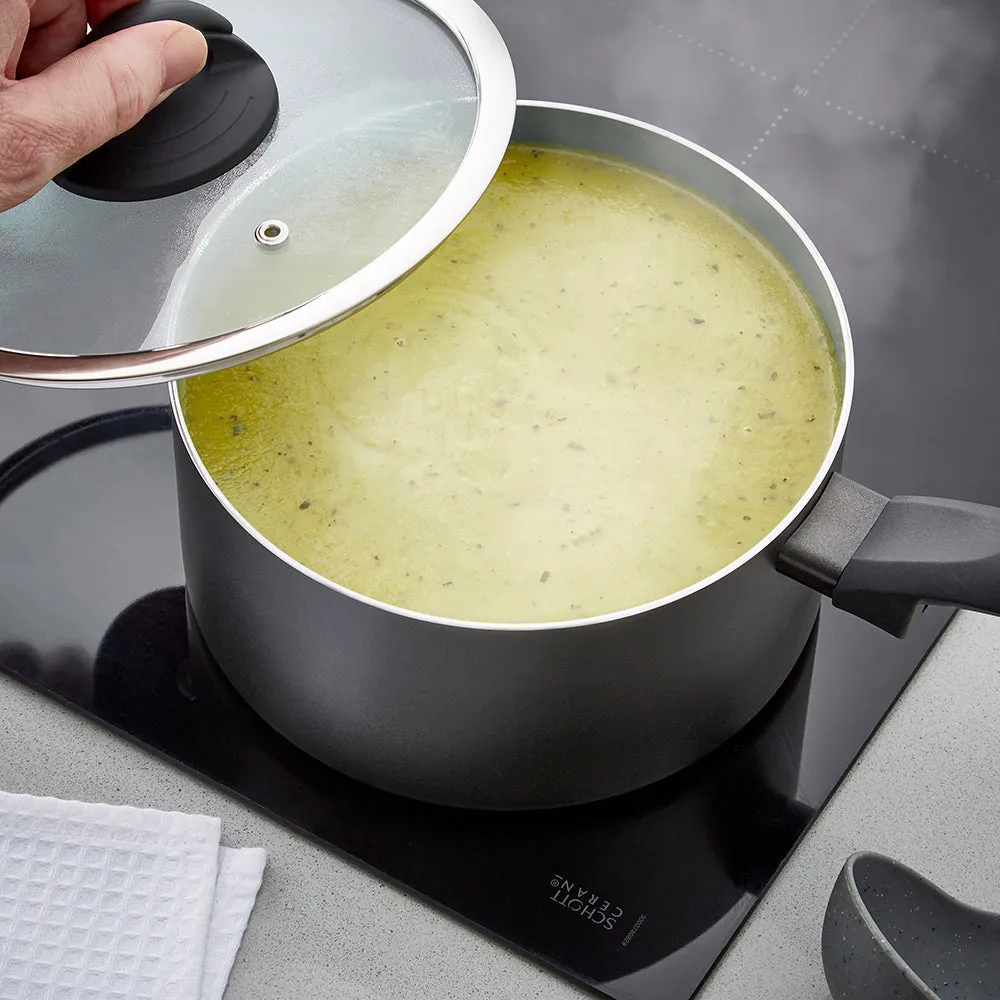 Tower Cerasure Non-Stick Saucepan - Grey