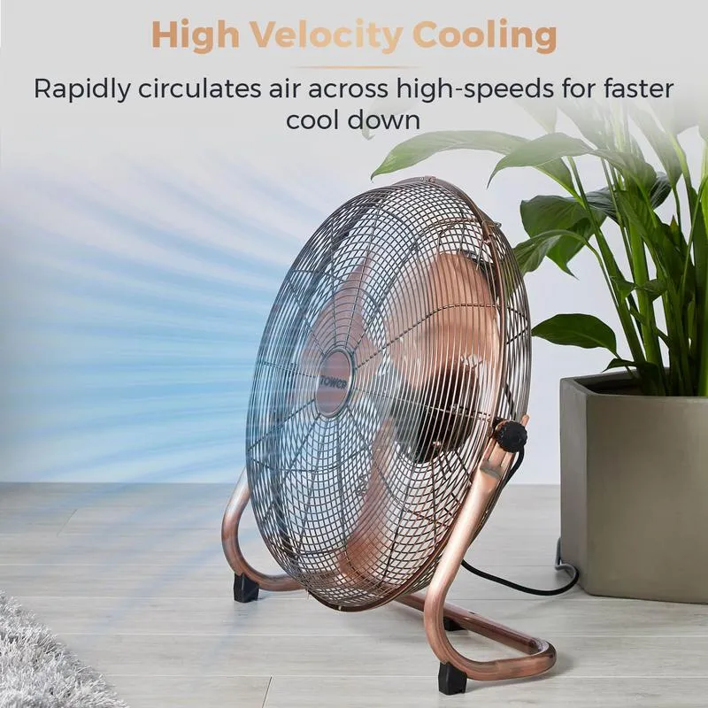 Tower Velocity Floor Fan 18"  - Copper