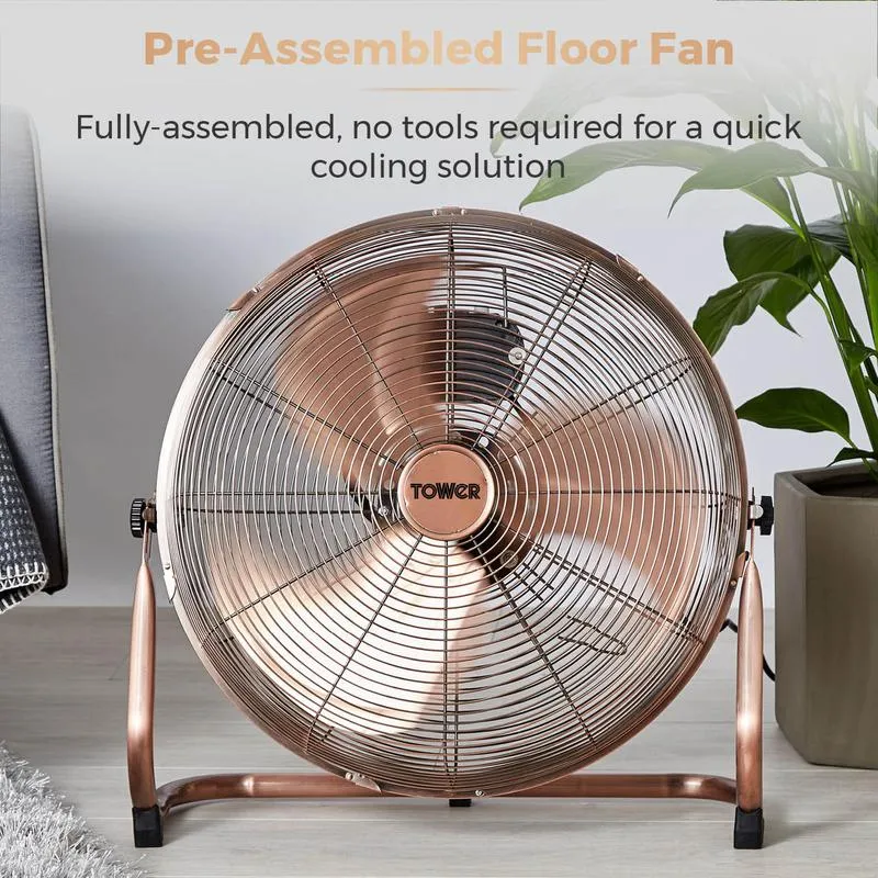 Tower Velocity Floor Fan 18"  - Copper