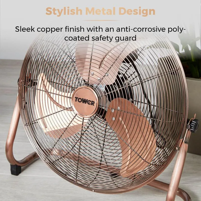 Tower Velocity Floor Fan 18"  - Copper