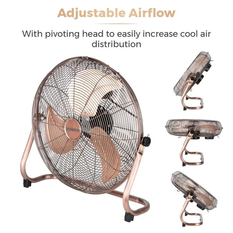 Tower Velocity Floor Fan 18"  - Copper