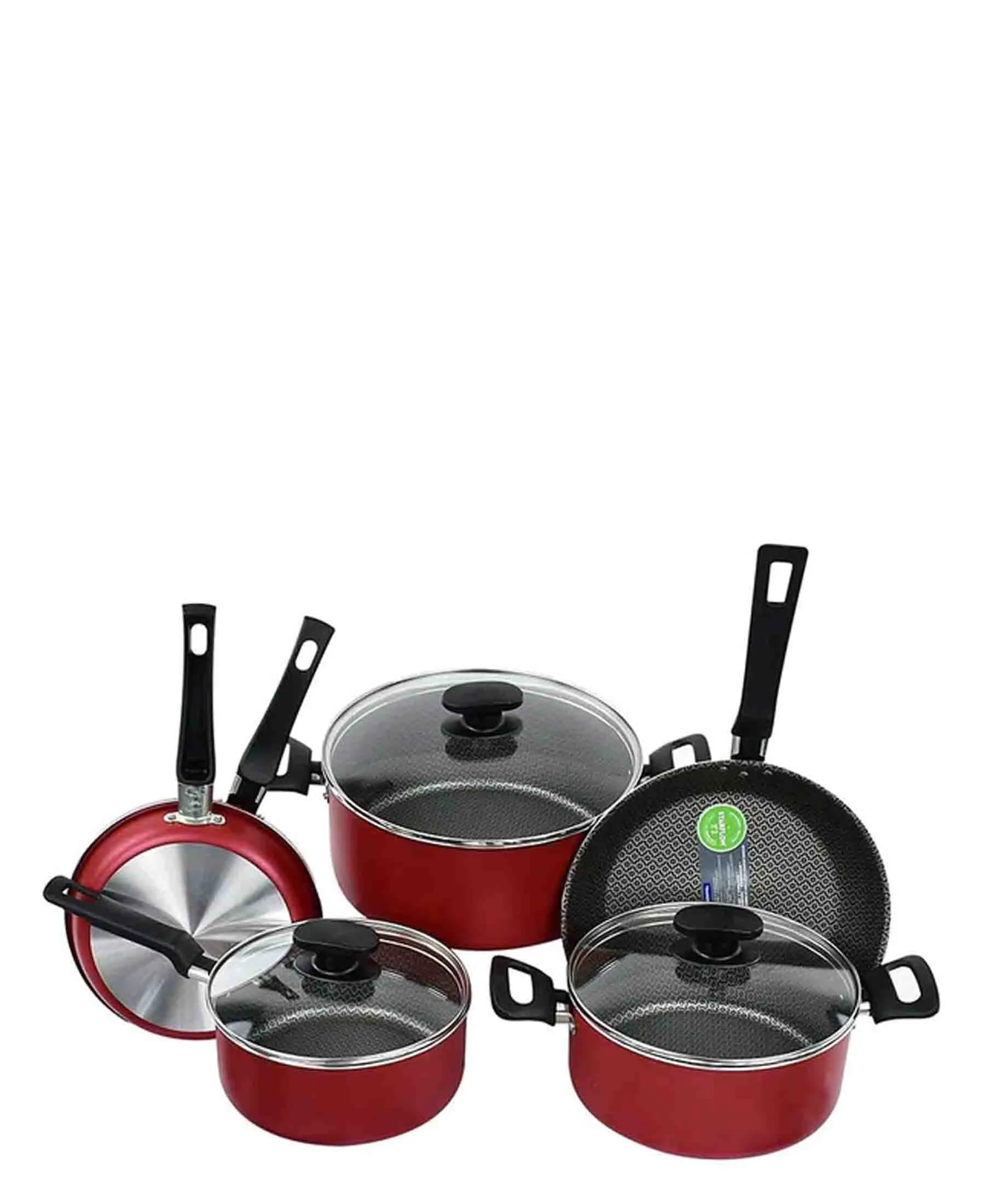 Tramontina 38 Piece Non-Stick Bordo Cookware Set - Red & Black