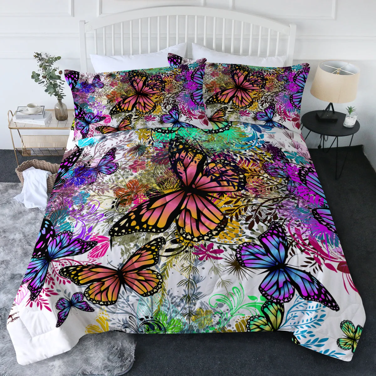 Tropical Butterflies Comforter Set