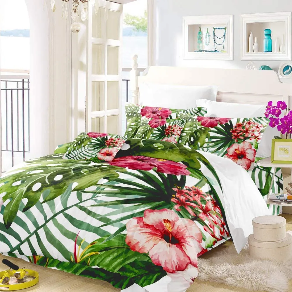 Tropical Hibiscus Bedding Set