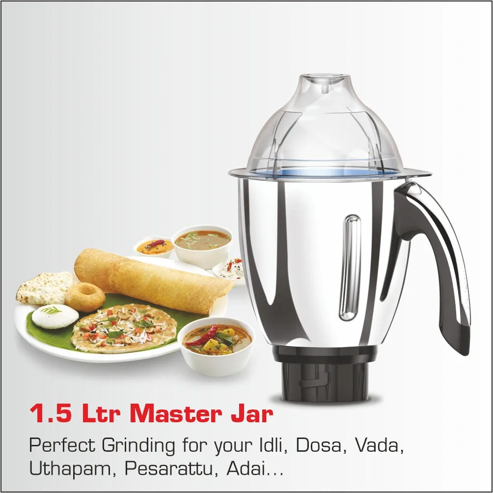 Vidiem Tusker 750W Mixer Grinder with 6 Jars (Black)