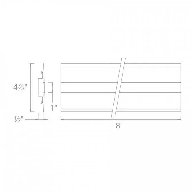 WAC LED-T-RCH1 8-ft Symmetrical Recessed Linear Channel