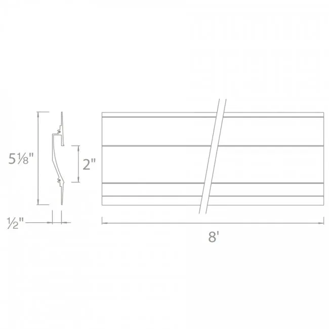 WAC LED-T-RCH2 8-ft Asymmetrical Recessed Channel - Linear Channel