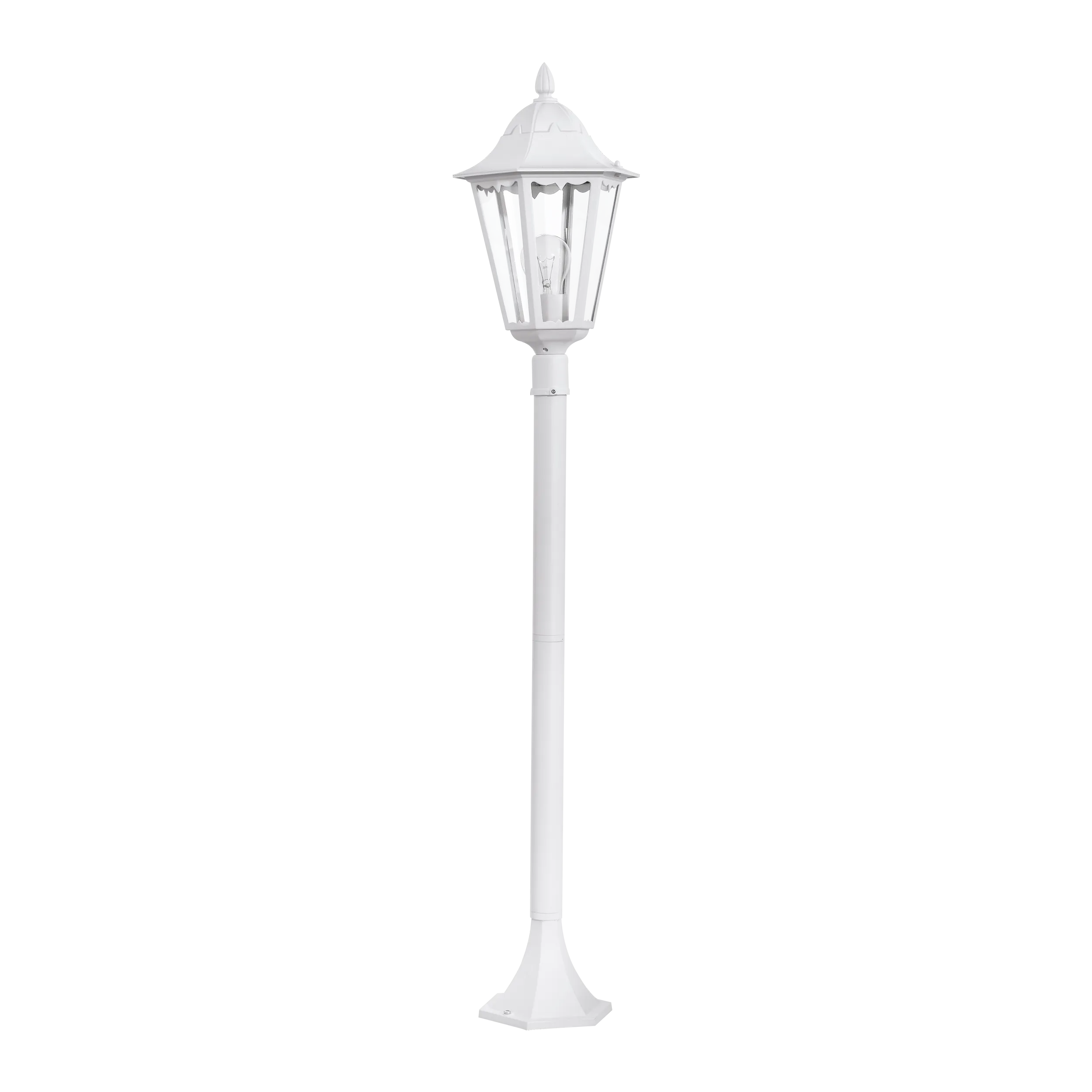 White Cast Aluminium Mid Height Outdoor Lamp Post - ID 9406