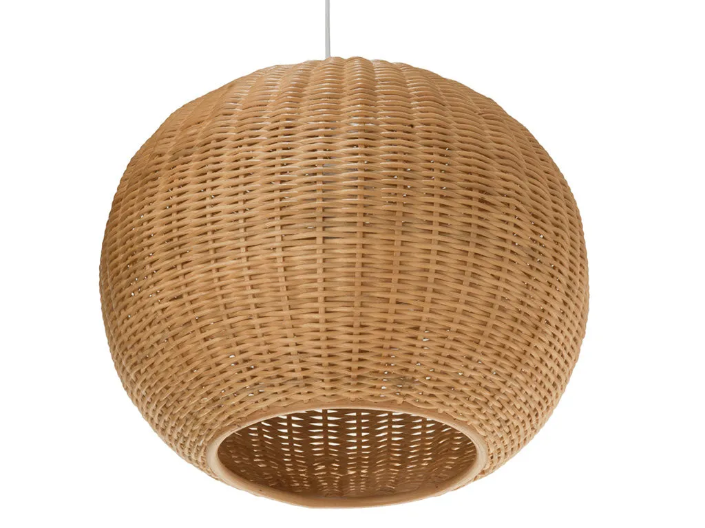 Wicker Ball Pendant Lamp