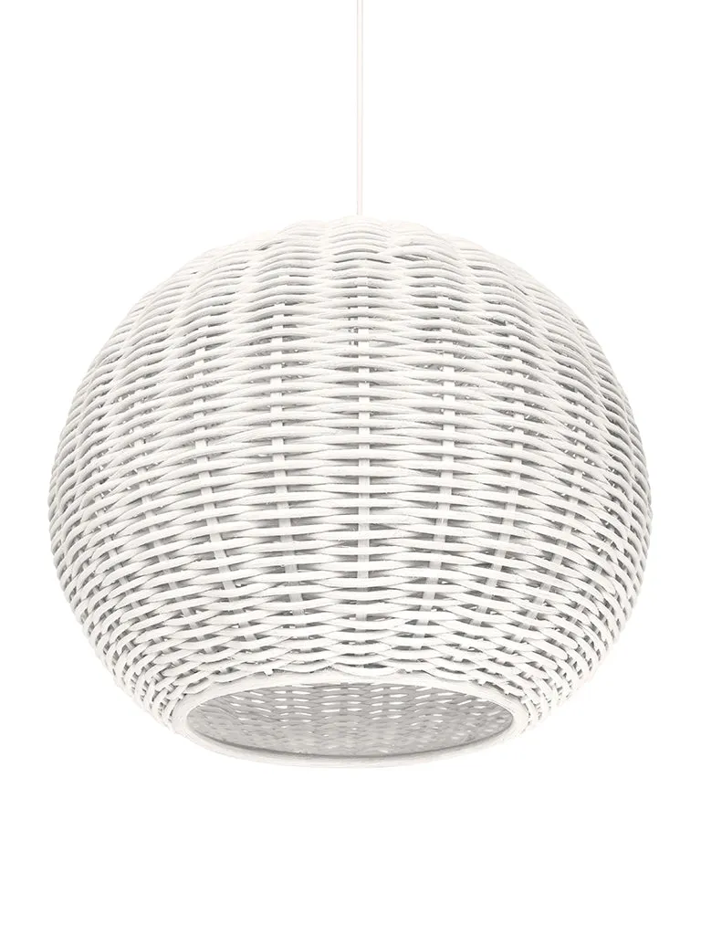 Wicker Ball Pendant Lamp