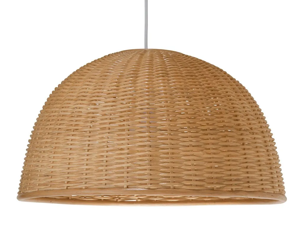 Wicker Dome Pendant Lamp