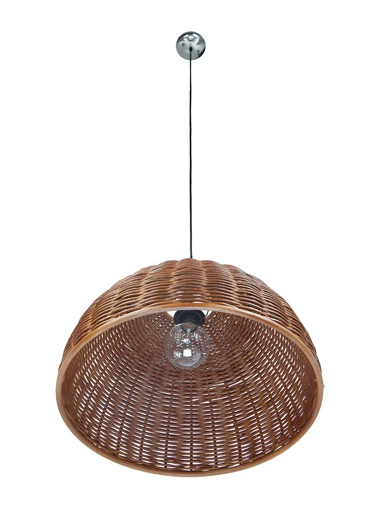 Wicker Dome Pendant Lamp