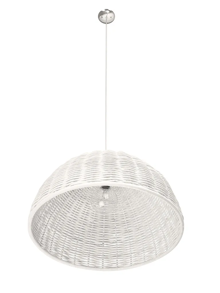 Wicker Dome Pendant Lamp