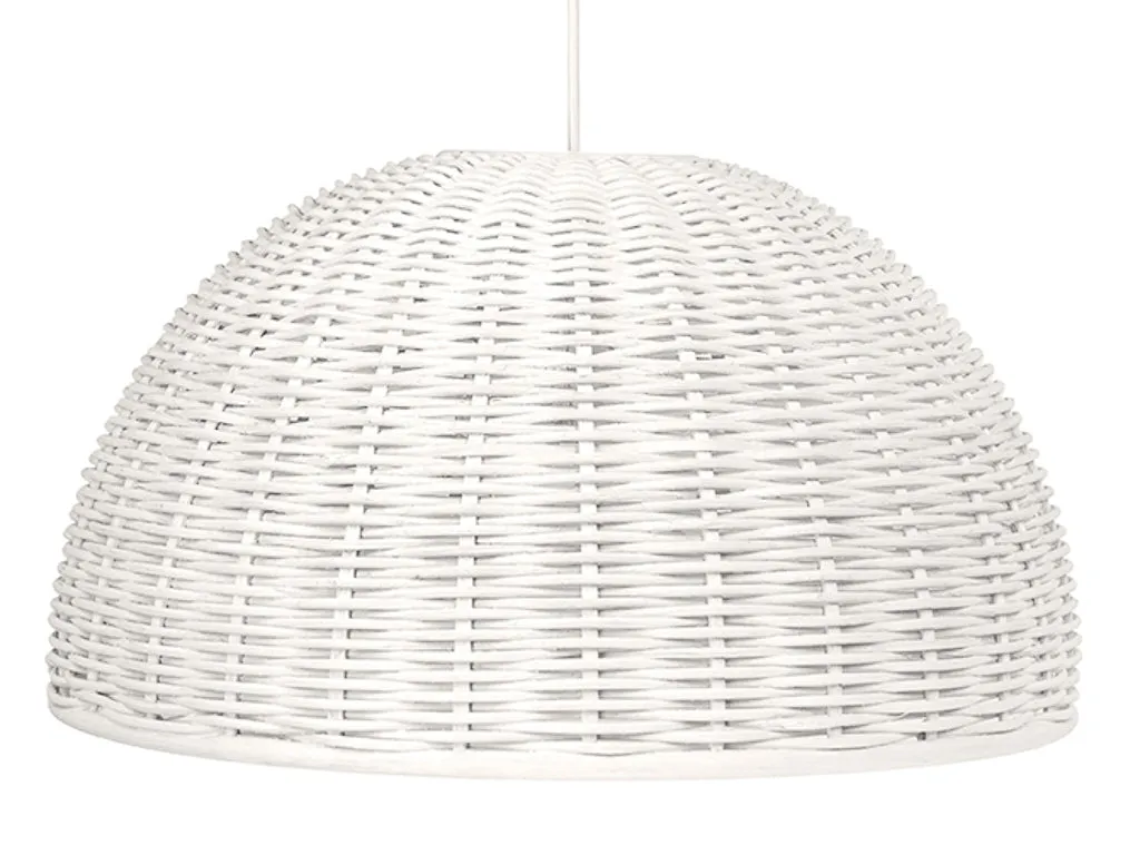 Wicker Dome Pendant Lamp