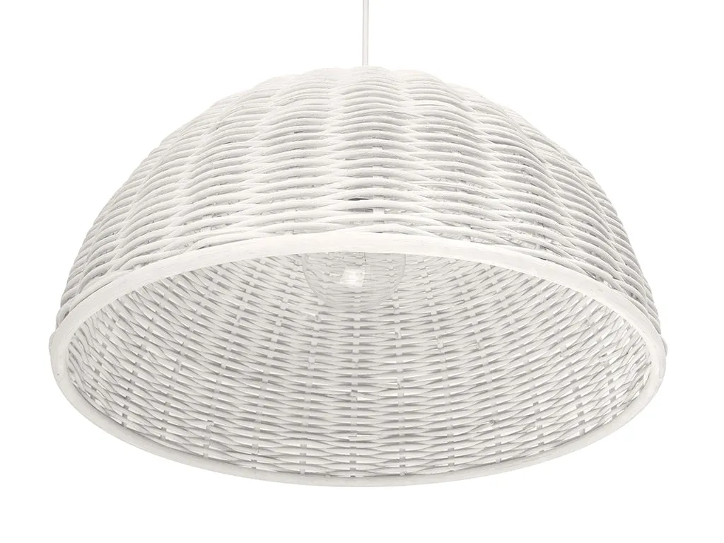 Wicker Dome Pendant Lamp