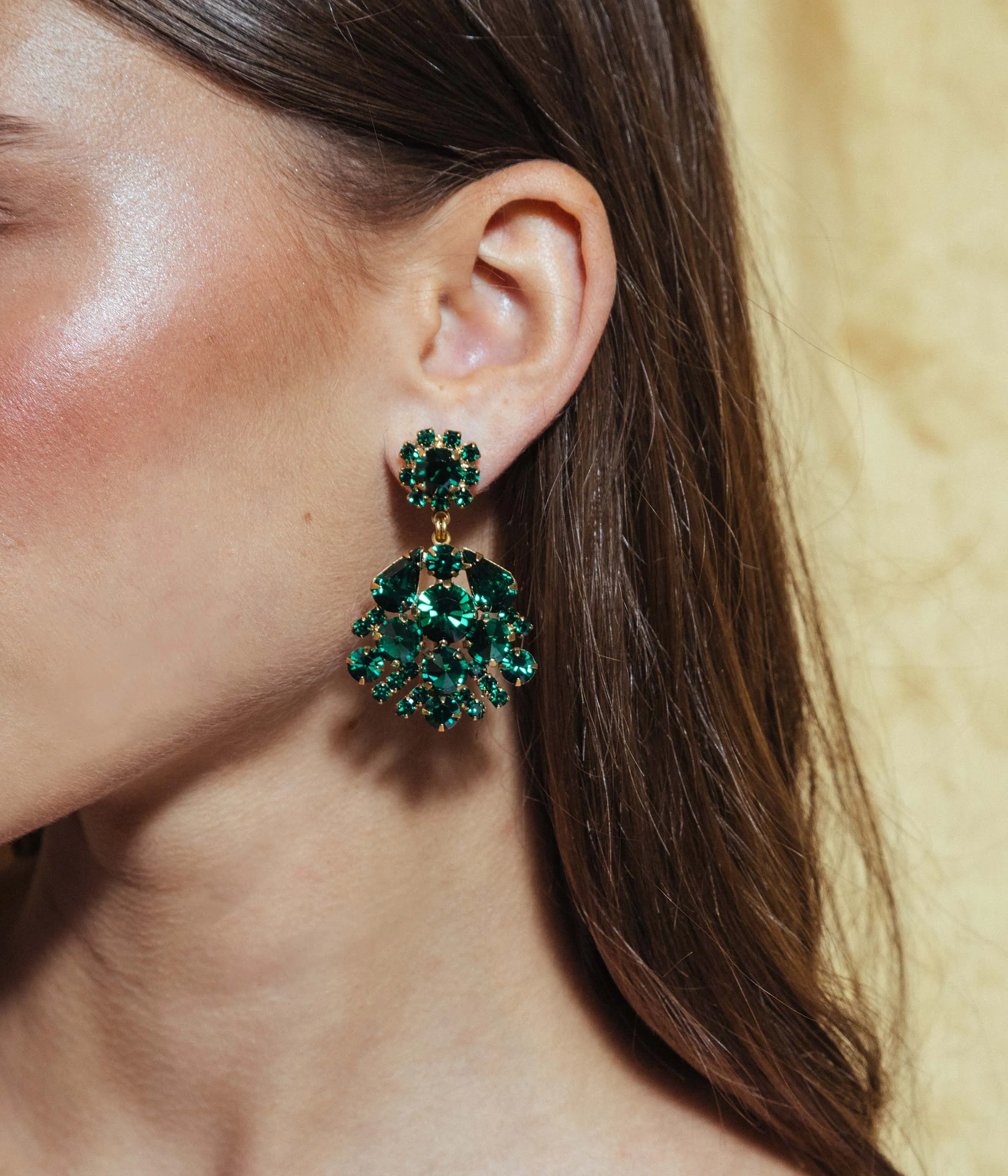 Willa Earrings in Emerald