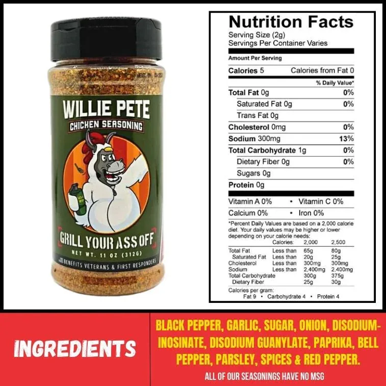 Willie Pete Chicken Seasoning